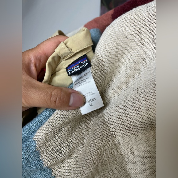 Patagonia Cream Nylon Performance Duo Dry Outdoor 11” Shorts Sz 12 Hiking - Picture 7 of 12